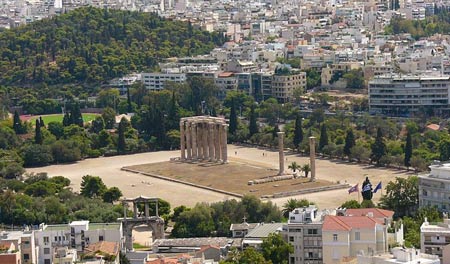 Храм Зевса Олимпийского Афины Греция